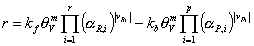 general expression for the
reaction rate