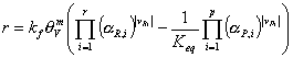 general expression for the
reaction rate