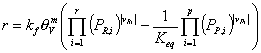 rate expression if the adsorbed phase is in equilibrium with an ideal gas